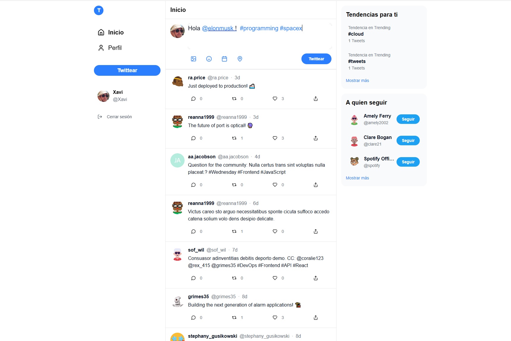 MiniTwitter